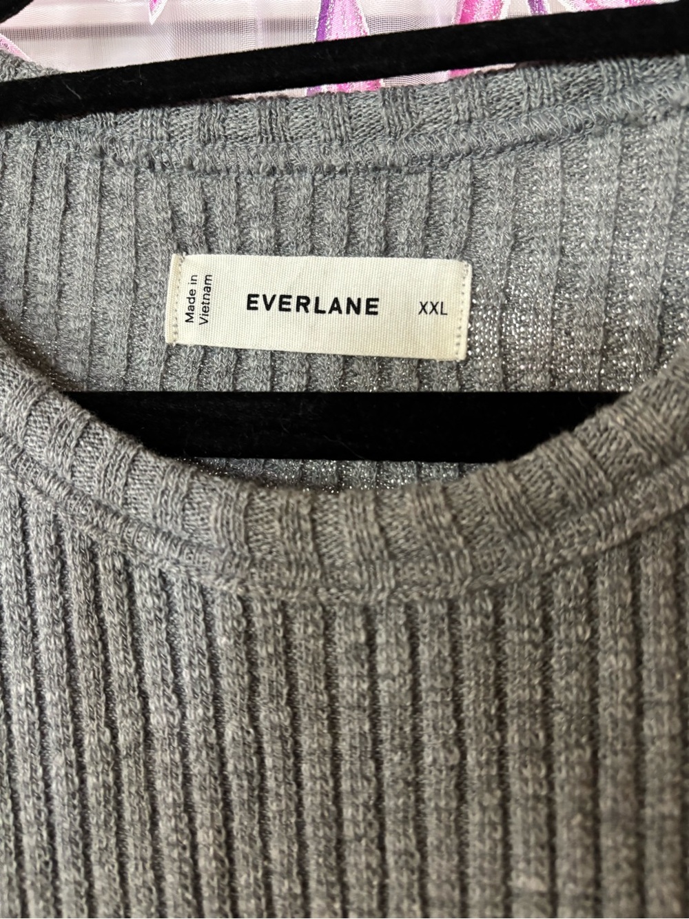 Everlane Men's Ribbed Crewneck Sweater - Gray